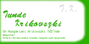 tunde krikovszki business card